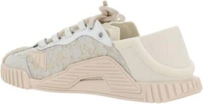 Dolce & Gabbana Sneakers met logo-veters en gestructureerde zool Beige Dames