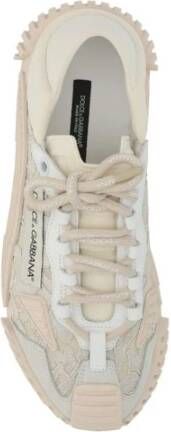 Dolce & Gabbana Sneakers met logo-veters en gestructureerde zool Beige Dames