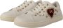 Dolce & Gabbana Leren Sneakers met Gouden Studs en Rood Fluweel Hart Borduurwerk White Dames - Thumbnail 10