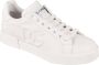 Dolce & Gabbana Witte Leren Sneakers met Geperforeerd Logo White Dames - Thumbnail 17