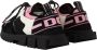 Dolce & Gabbana Zwart Roze Stof Leren Sneakers Black Dames - Thumbnail 4