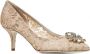 Dolce & Gabbana Pink Bellucci Crystal 70 Lace pumps Beige - Thumbnail 3