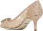 Dolce & Gabbana Pink Bellucci Crystal 70 Lace pumps Beige - Thumbnail 4