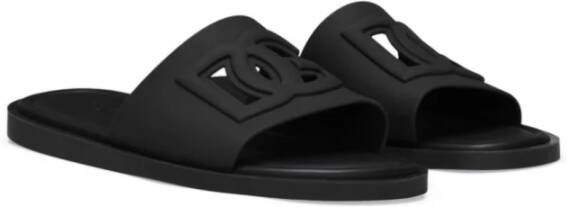 Dolce & Gabbana Stijlvolle herensandalen in zwart Black Heren