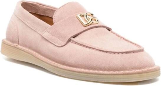 Dolce & Gabbana Stijlvolle Loafers met Uniek Design Purple Dames