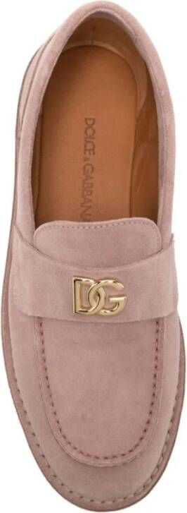 Dolce & Gabbana Stijlvolle Loafers met Uniek Design Purple Dames