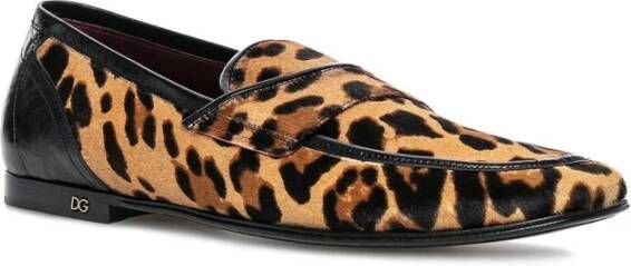 Dolce & Gabbana Stijlvolle Loafers voor Mannen Brown Heren