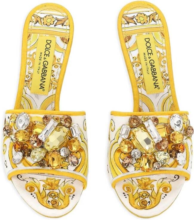 Dolce & Gabbana Stijlvolle Mules met Uniek Design Multicolor Dames