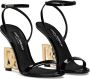 Dolce & Gabbana Zwarte Sandalen met Goud-geplateerde Hak Black Dames - Thumbnail 11