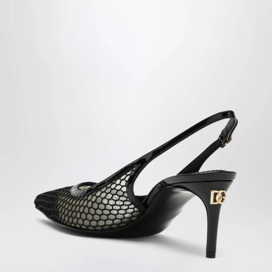 Dolce & Gabbana Stijlvolle Slingback Platte Black Dames