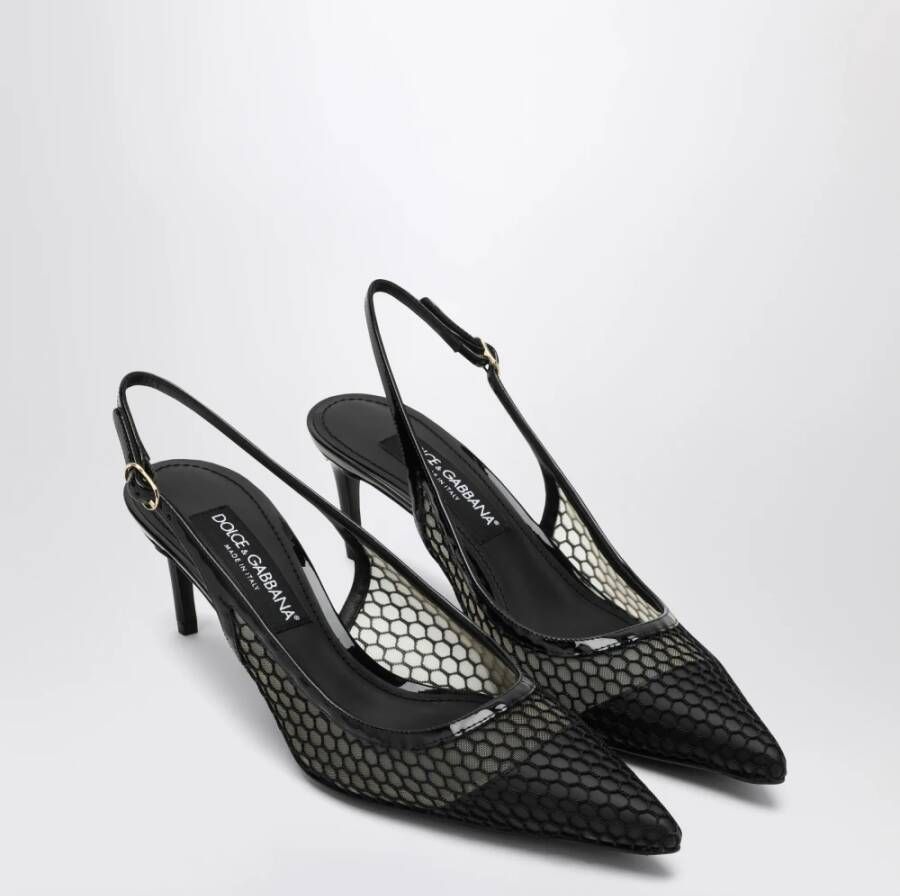 Dolce & Gabbana Stijlvolle Slingback Platte Black Dames