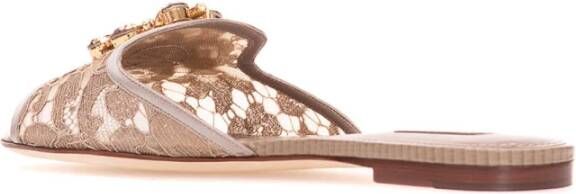 Dolce & Gabbana Stijlvolle Slippers Cq0023Ag66780703 Beige Dames