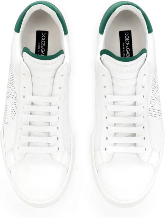 Dolce & Gabbana Witte Sneakers met Portofino Logo White Heren