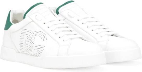 Dolce & Gabbana Witte Sneakers met Portofino Logo White Heren