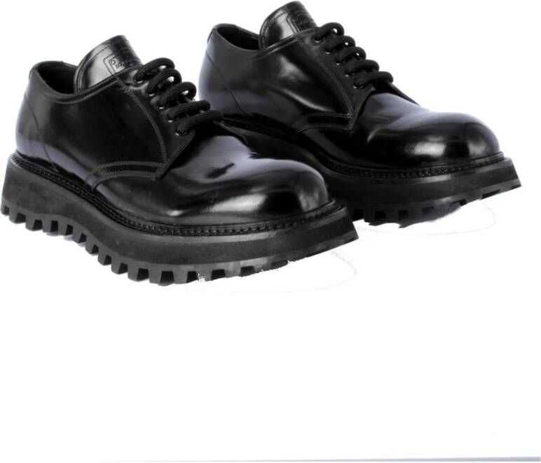 Dolce & Gabbana Stijlvolle Veterschoen voor Mannen Black Heren