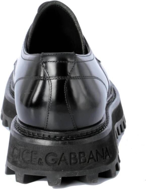 Dolce & Gabbana Stijlvolle Veterschoen voor Mannen Black Heren