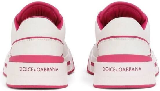 Dolce & Gabbana Stijlvolle Witte Leren Sneakers White Dames