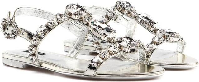 Dolce & Gabbana Stijlvolle Zomer Sandalen Gray Dames