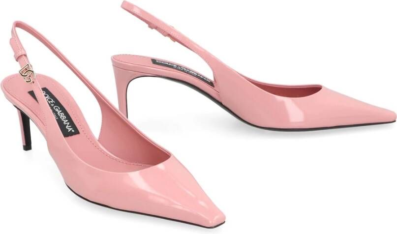 Dolce & Gabbana Stilet slingback pumps in kalfsleer Pink Dames