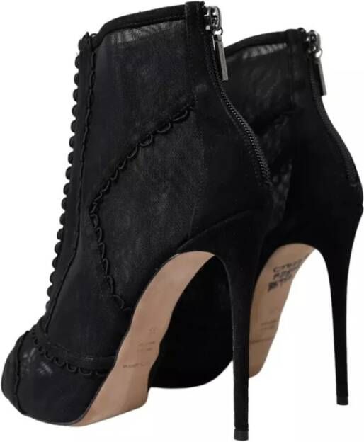 Dolce & Gabbana Stiletto Hakken Korte Laarzen Black Dames