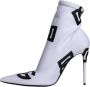 Dolce & Gabbana Stretch Hak Enkellaarzen Wit Zwart White Dames - Thumbnail 5