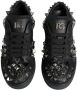 Dolce & Gabbana Studded Low-Top Lace-Up Sneakers Black Heren - Thumbnail 3