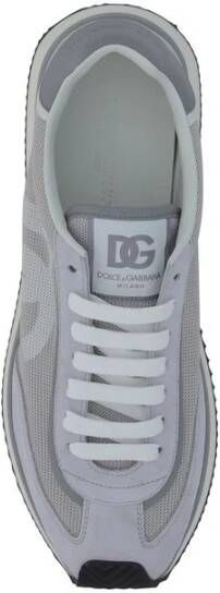 Dolce & Gabbana Suède Sneakers met Logodetail Gray Heren