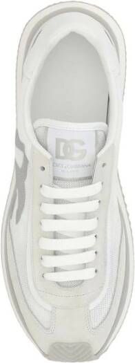 Dolce & Gabbana Suède Sneakers met Logodetail White Heren