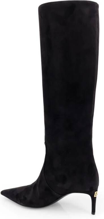 Dolce & Gabbana Suede Stiletto Heel Boots Black Dames