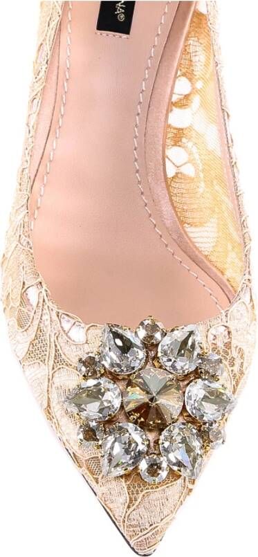 Dolce & Gabbana Swarovski Kant Hakken Made in Italy Pink Dames