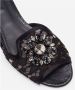 Dolce & Gabbana Tøfler i blonder med krystaller Zwart Dames - Thumbnail 9