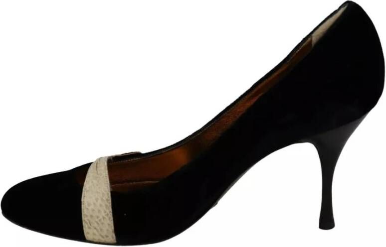 Dolce & Gabbana Velvet Ayers High Heels Pumps Schoenen Black Dames