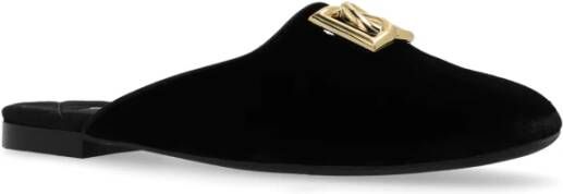 Dolce & Gabbana Velvet slides Black Dames