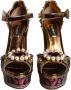 Dolce & Gabbana Versierde enkelband platform sandalen Multicolor Dames - Thumbnail 2