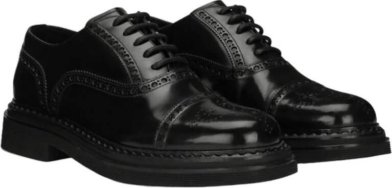 Dolce & Gabbana Veterschoenen in Oxford-stijl van leer Black Heren