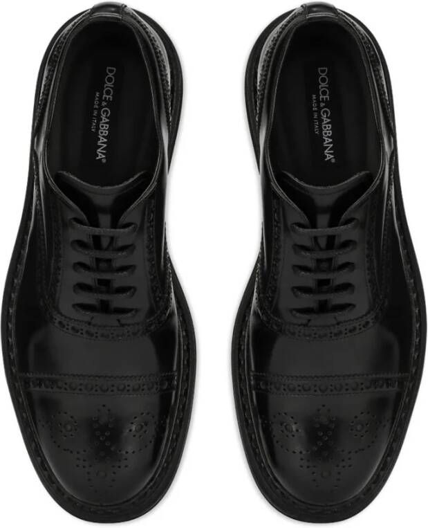 Dolce & Gabbana Veterschoenen in Oxford-stijl van leer Black Heren