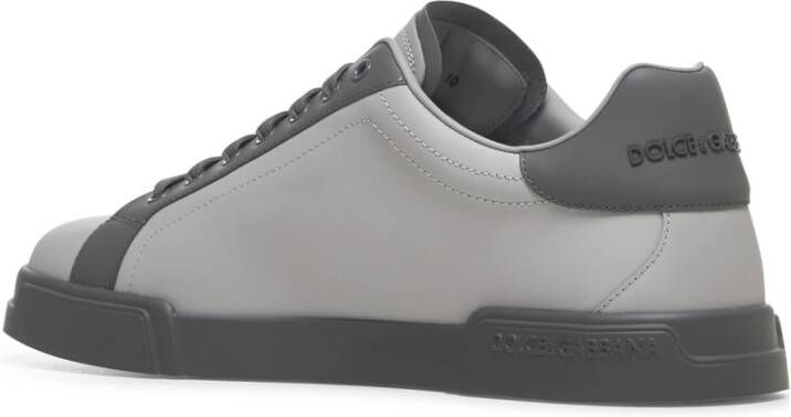 Dolce & Gabbana Veterschoenen van leer parelkleur Gray Heren