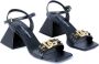 Dolce & Gabbana Vierkante sandalen met hak voor vrouwen Black Dames - Thumbnail 2