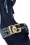 Dolce & Gabbana Vierkante sandalen met hak voor vrouwen Black Dames - Thumbnail 4