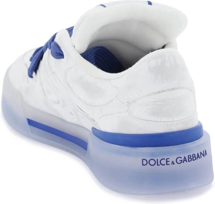 Dolce & Gabbana Vintage Leren Roma Sneakers White Heren