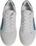 Dolce & Gabbana Wit Blauw Leren Lage Sneakers White Dames - Thumbnail 3