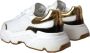 Dolce & Gabbana Wit Goud Leren Sneakers met Rubberen Zool White Dames - Thumbnail 4