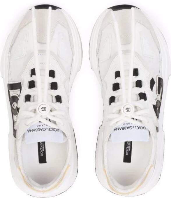 Dolce & Gabbana Wit Zwart Logo Sneaker White Dames