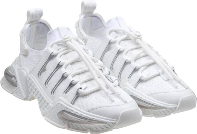 Dolce & Gabbana Witte Airmaster Sneakers met Kalfskin Details White Heren