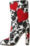 Dolce & Gabbana Bloemenprint Enkellaarzen Rood Zwart Multicolor Dames - Thumbnail 5