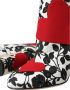 Dolce & Gabbana Bloemenprint Enkellaarzen Rood Zwart Multicolor Dames - Thumbnail 7