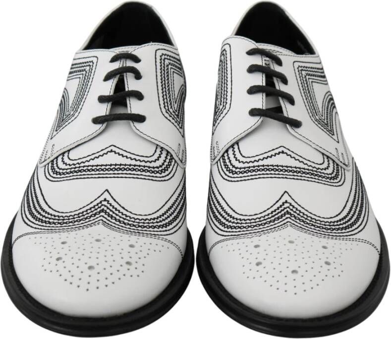 Dolce & Gabbana Witte Brogue Oxford Schoenen voor Mannen White Heren