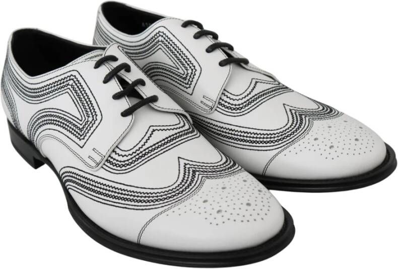 Dolce & Gabbana Witte Brogue Oxford Schoenen voor Mannen White Heren