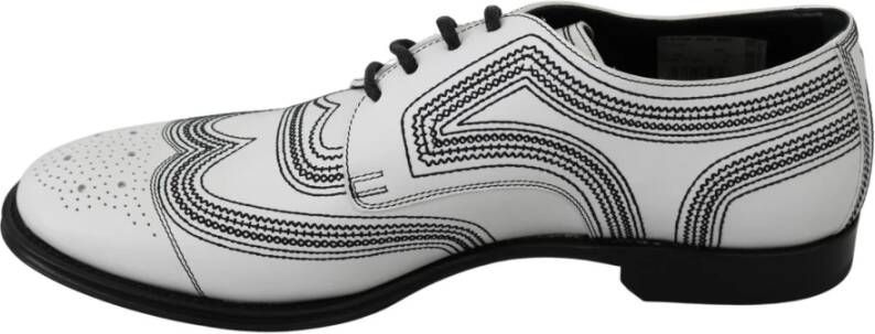 Dolce & Gabbana Witte Brogue Oxford Schoenen voor Mannen White Heren