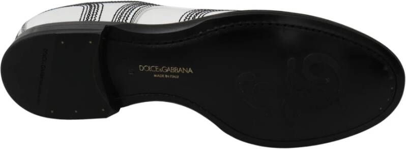 Dolce & Gabbana Witte Brogue Oxford Schoenen voor Mannen White Heren